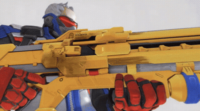 Soldier Holding Rifle With Number 1 GIF