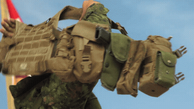 Soldier In Vest Saying N2 GIF