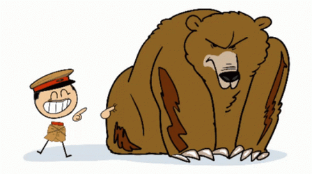Soldier Poke The Bear GIF