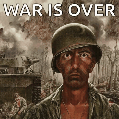 Soldier Poster War Is Over GIF