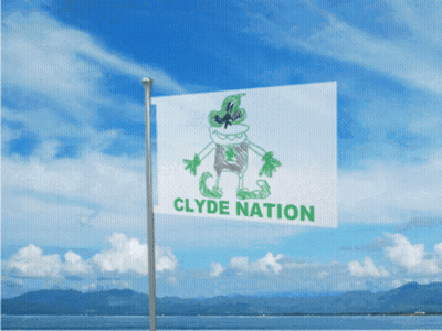 Soldier Silhouette Holding Gun In Front Of Flag GIF