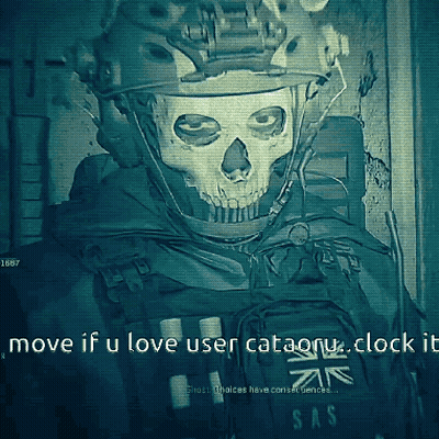 Soldier Skull Helmet Move If U Love User Cataqu Clock GIF