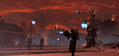 Soldier Standing In Front Of FF Building GIF