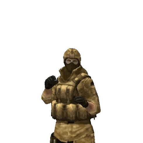 Soldier Wearing Helmet And Mask Sticker