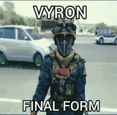 Soldier With Word Vyron GIF