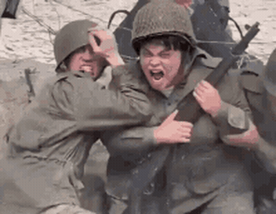 Soldiers Fighting In Trench GIF