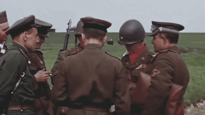 Soldiers Gathered In Field With Number 10 Uniform GIF