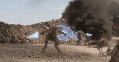 Soldiers In Field With Smoke GIF
