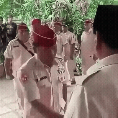 Soldiers In Line One Wearing RP17 Shirt GIF