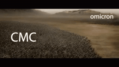 Soldiers Marching In Field With CMC And Omicron GIF