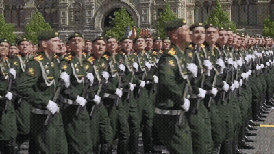 Soldiers Marching In Line GIF