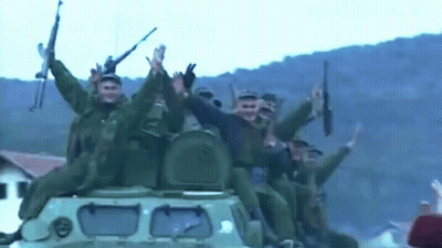Soldiers Marching On A Ship GIF