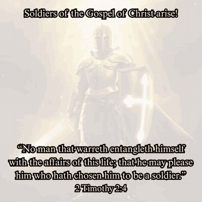 Soldiers Of The Gospel Of Christ Arise Knight With Cross Shield GIF