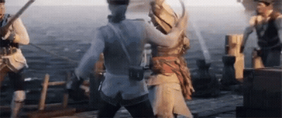Soldiers On Boat In Ocean GIF