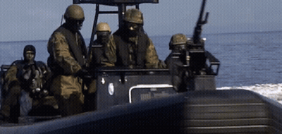 Soldiers On Boat With JBL GIF