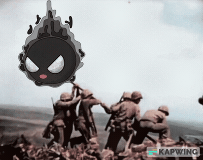 Soldiers On Hill With Cartoon Character Kapwing GIF