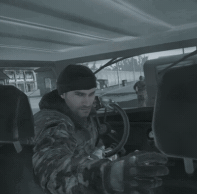 Soldiers One Wearing Bear Mask GIF