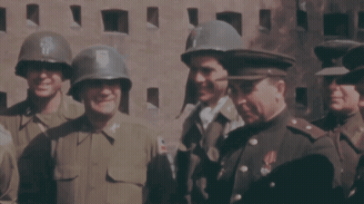 Soldiers Posing With US Army Helmet GIF