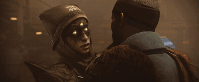 Soldiers Sitting Around Table With Lantern GIF