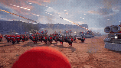 Soldiers Standing In Field During Missile Attack GIF
