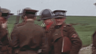 Soldiers Standing In Field With AO Patch GIF