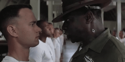 Soldiers Standing In Line GIF