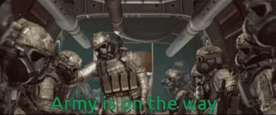 Soldiers Standing In Room Army Is On The Way GIF