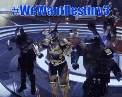 Soldiers Standing In Room Saying We Want Destiny 3 GIF