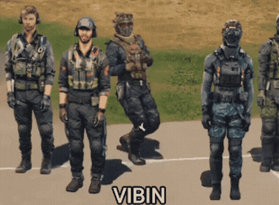 Soldiers Standing Vibin GIF