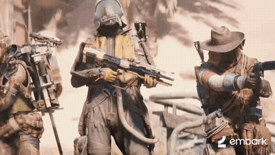 Soldiers Standing With Word Embark GIF