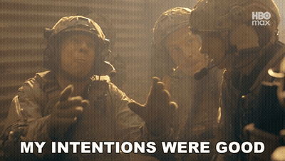 Soldiers Talking My Intentions Were Good GIF