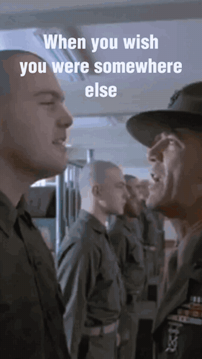 Soldiers When You Wish You Were Somewhere Else GIF
