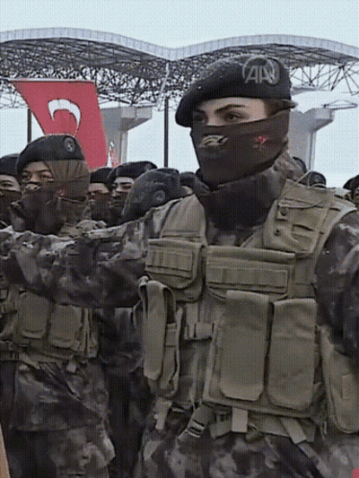 Soldiers With Beret Saying Ata GIF