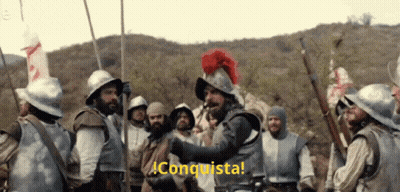Soldiers With Conquista Helmet GIF