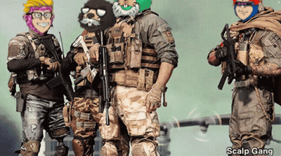 Soldiers With Scalp Gang GIF