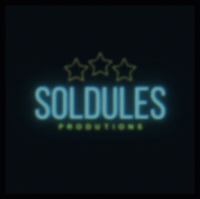 Soldules Productions Neon Sign With Three Stars GIF