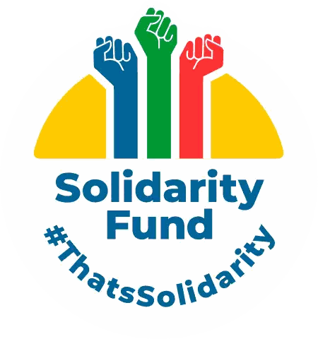 Solidarity Fund Logo Three Fists Raised Sticker