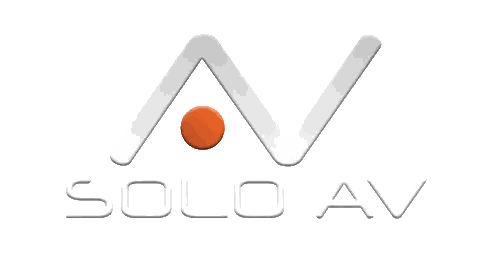 Solo AV Logo Triangle And Orange Dot Sticker