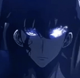 Solo Leveling Flaming Blue Eye GIF