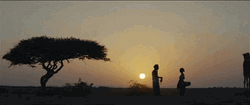Somalia Couple During Sunset GIF