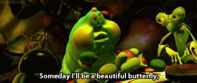 Someday I 'Ll Be A Beautiful Butterfly Written On A Screen GIF