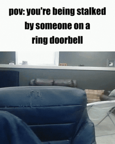 Someone Is Being Stalked By Someone On A Ring Doorbell . GIF
