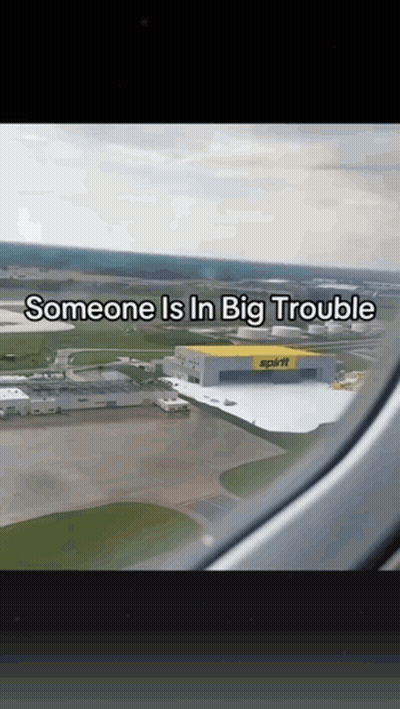 Someone Is In Big Trouble Written On A Picture Of An Airport GIF