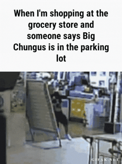 Someone Says Big Chugus In Parking Lot GIF