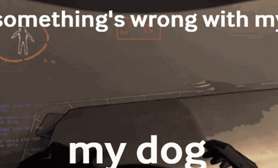 Something 'S Wrong With My Dog Is Written On A Computer Screen GIF
