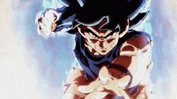 Son Goku Ultra Instinct Long Reaching Punch GIF