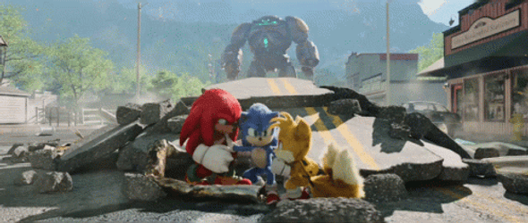 Sonic 2 Animated Thrilling Fight Scenes GIF