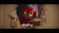 Sonic 2 Knuckles Saying Pitiful GIF