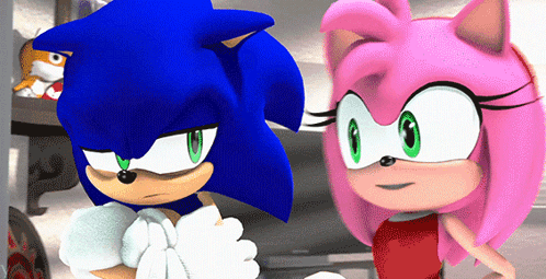 Sonic And Amy The Hedgehog GIF