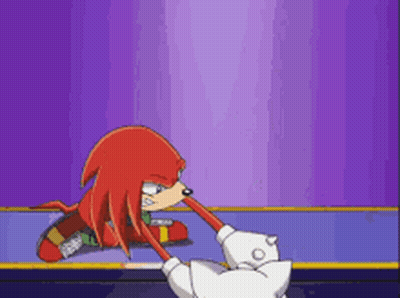 Sonic And Knuckles Fighting GIF